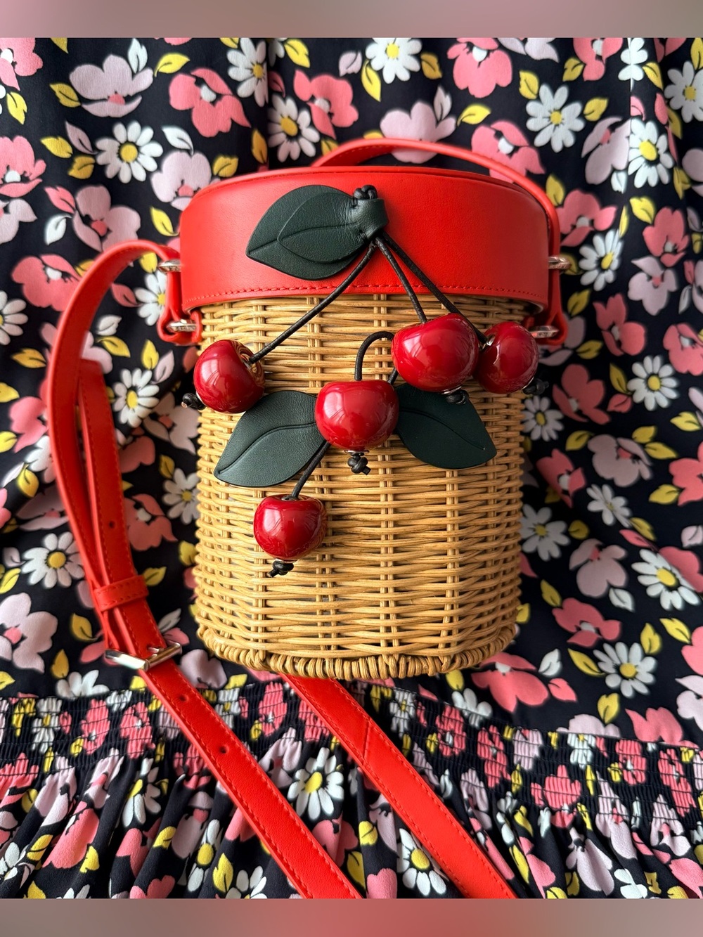 Kate Spade Picnic Wicker Crossbody Bag
